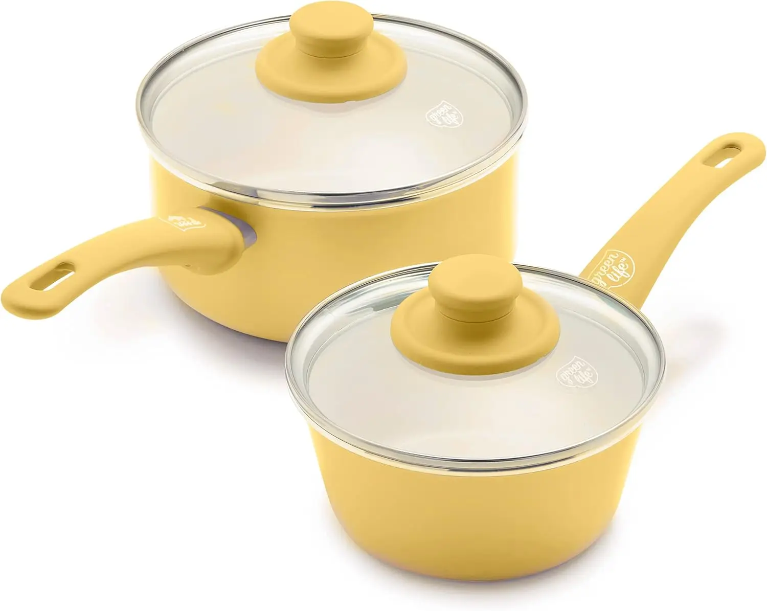 Набор кастрюль GreenLife Soft Grip 1QT и 2QT, нетоксичная керамика без PFAS с антипригарным покрытием, стеклянные крышки, ручки Stay Cool, свободные качалки B
Набор кастрюль GreenLife Soft Grip 1QT и 2QT, нетоксичная керамика без PFAS с антипригарным покрытием, стеклянные крышки, ручки Stay Cool, свободные качалки B