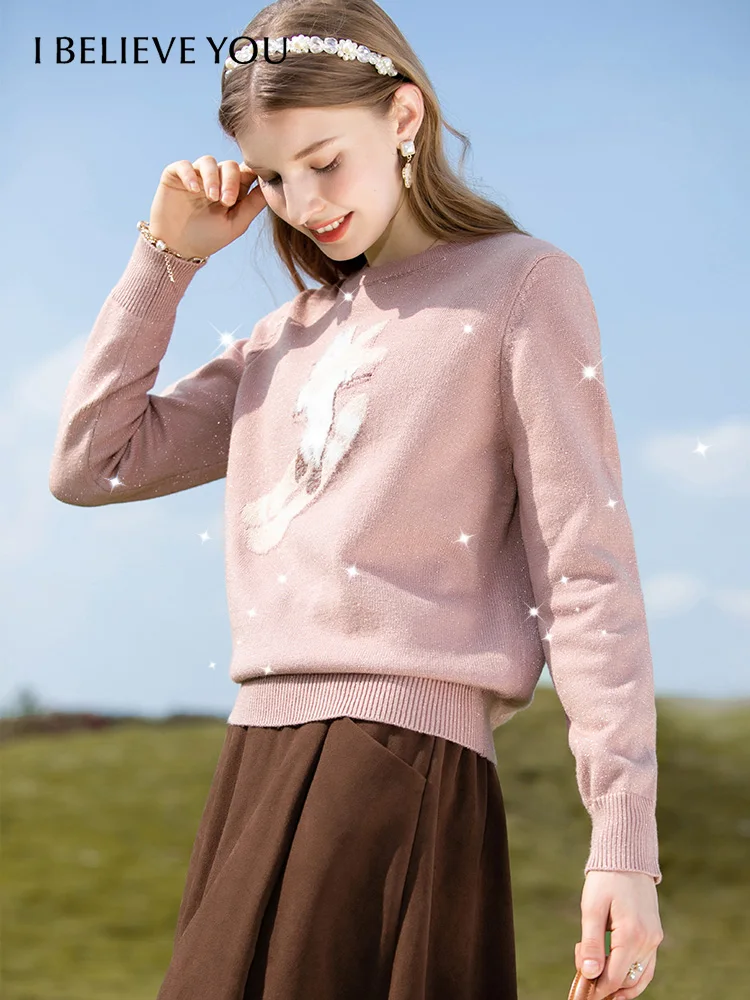 I BELIEVE YOU Silver Silk Sweater For Women 2023 Winter O-neck Long Sleeves Knitwears Gentle Pullover Knitted Tops 2224124542
I BELIEVE YOU Silver Silk Sweater For Women 2023 Winter O-neck Long Sleeves Knitwears Gentle Pullover Knitted Tops 2224124542