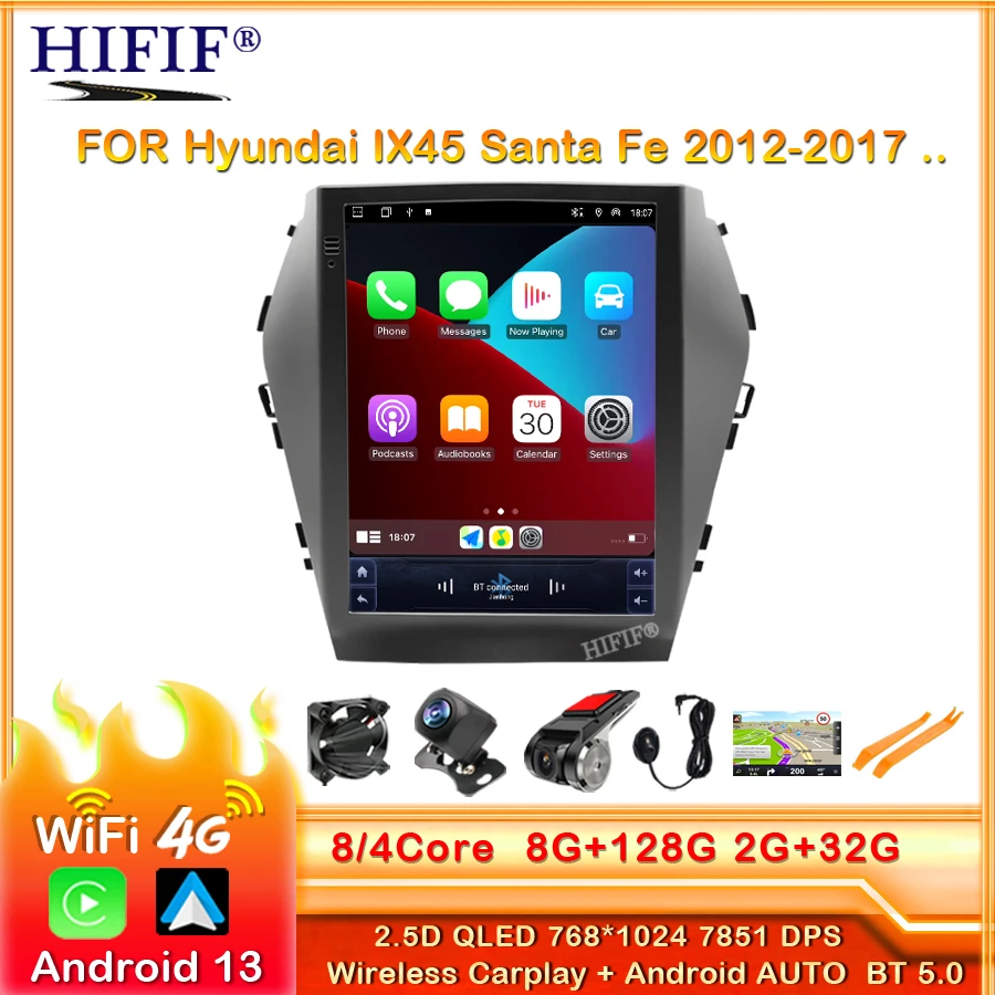 Carplay Android 13 для Hyundai IX45 Santa fe 2013-2018 мультимедийный стереопроигрыватель Tesla, автомобильный DVD-плеер, навигация, GPS-радио
Carplay Android 13 для Hyundai IX45 Santa fe 2013-2018 мультимедийный стереопроигрыватель Tesla, автомобильный DVD-плеер, навигация, GPS-радио