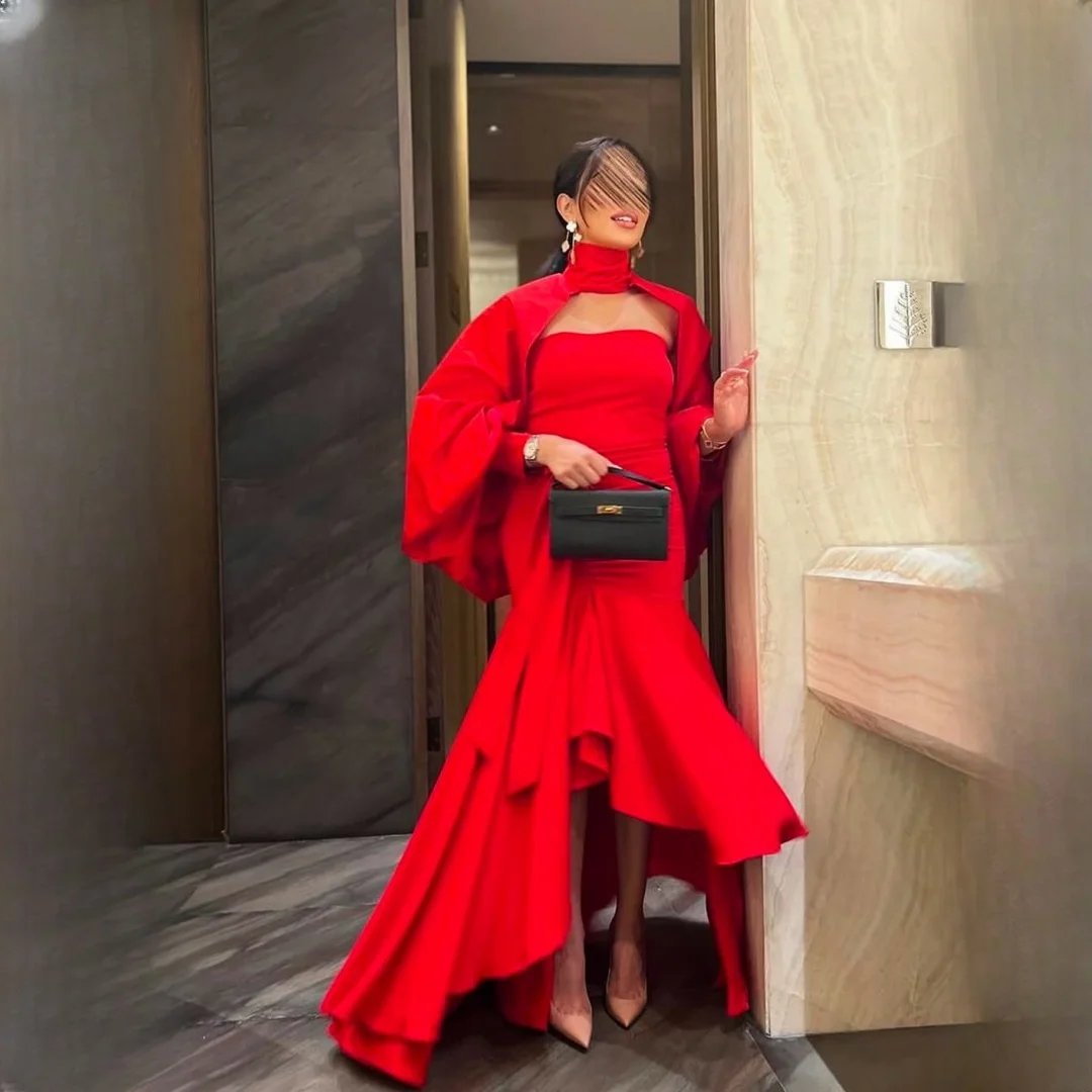 Lucy Satin Strapless Red Mermaid Evening Dress 2026 New Prom Dress Luxury Formal Evening Women High Quality فساتين براند
Lucy Satin Strapless Red Mermaid Evening Dress 2026 New Prom Dress Luxury Formal Evening Women High Quality فساتين براند