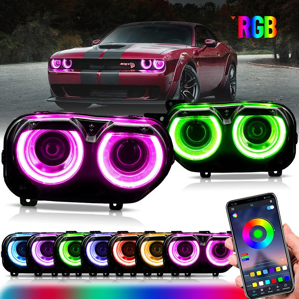 Car LED Headlight For Dodge Challenger 2015-2021 Accessories Modified RGB APP Change Colors Front Light Assembly
Car LED Headlight For Dodge Challenger 2015-2021 Accessories Modified RGB APP Change Colors Front Light Assembly