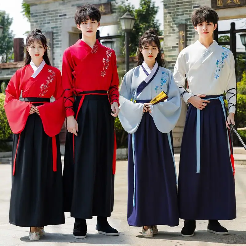 Couples Hanfu Set Modern Improved Cross Collar Dress Ancient Chinese Knight Scholar Costume Performance Outfit
Couples Hanfu Set Modern Improved Cross Collar Dress Ancient Chinese Knight Scholar Costume Performance Outfit