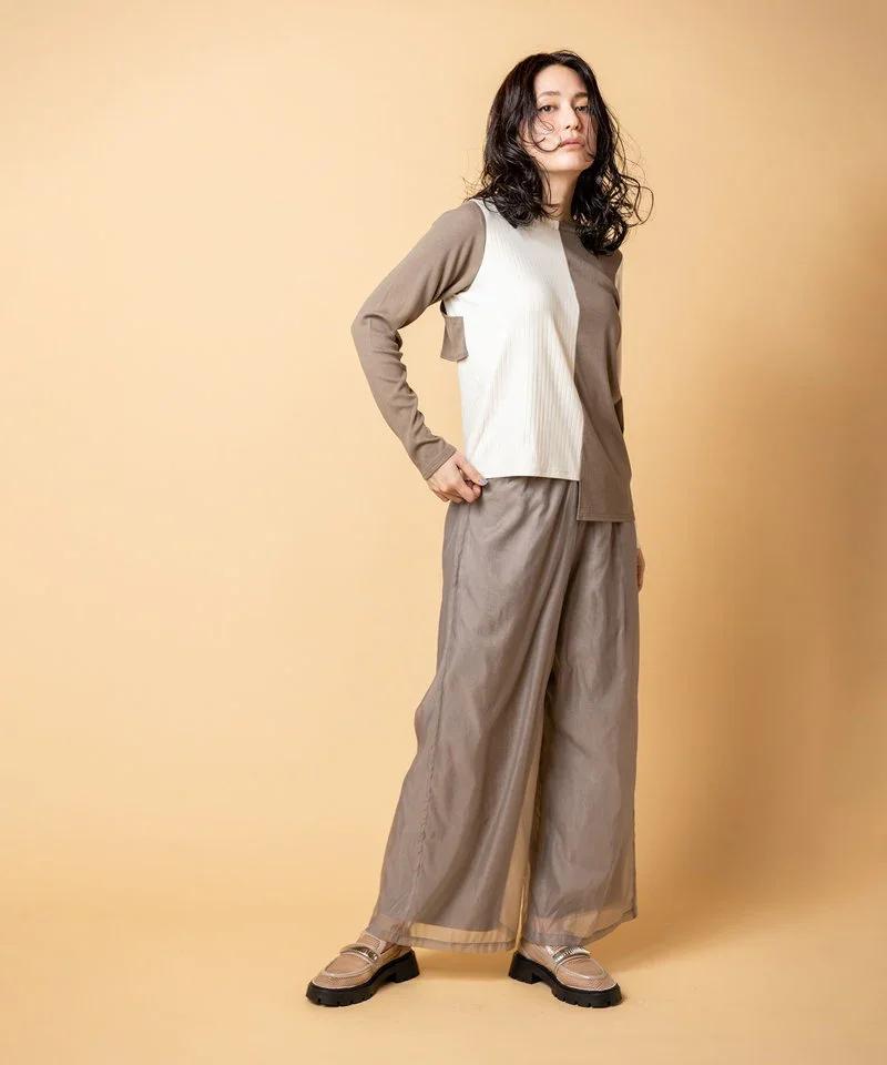 Elegant Smooth Silk-Like Tulle Layered Pants Women's Loose Fit Straight Leg Long Trousers Chinese Style Fashionable Elegant
Elegant Smooth Silk-Like Tulle Layered Pants Women's Loose Fit Straight Leg Long Trousers Chinese Style Fashionable Elegant