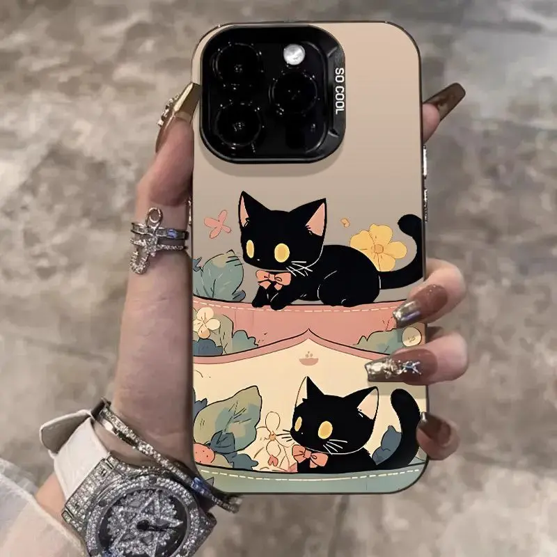 Cute bow little cat phone case for iPhone 16 15 14 13 12 11 Pro/ Max/Plus shock-proof rear cover anti-fingerprint
Cute bow little cat phone case for iPhone 16 15 14 13 12 11 Pro/ Max/Plus shock-proof rear cover anti-fingerprint
