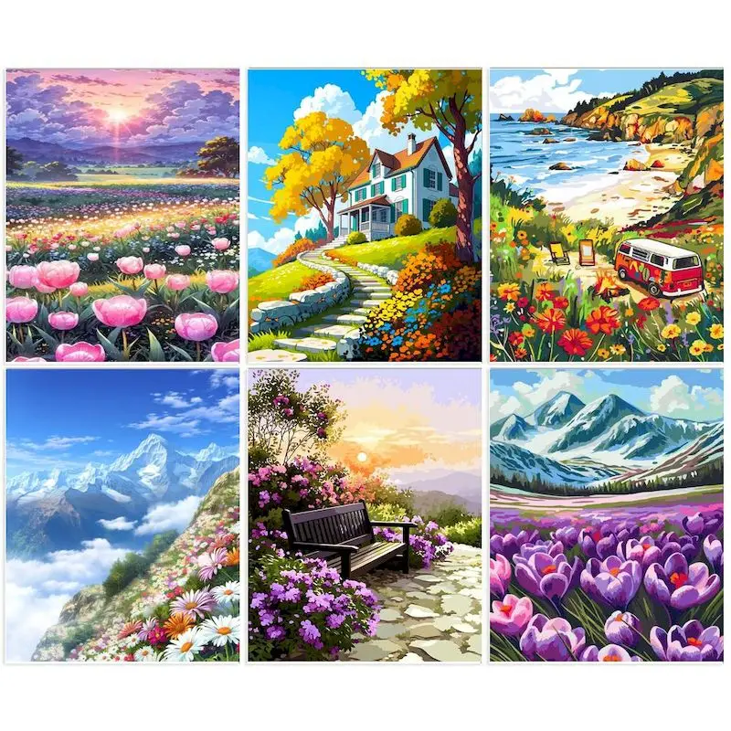 GATYZTORY Painting By Numbers Landscape Drawing On Canvas Acrylic Paints Handmade oil Painting Wall Art Diy Gift Home Decor
GATYZTORY Painting By Numbers Landscape Drawing On Canvas Acrylic Paints Handmade oil Painting Wall Art Diy Gift Home Decor