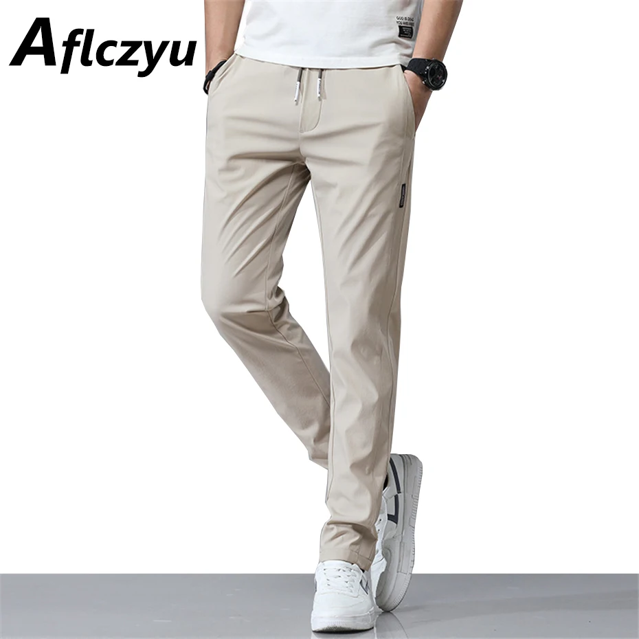 Summer Casual Pants Men Solid Color Trousers Fashion Elasticity Straight Pants Male Elegant Leisure Long Formal Trousers
Summer Casual Pants Men Solid Color Trousers Fashion Elasticity Straight Pants Male Elegant Leisure Long Formal Trousers
