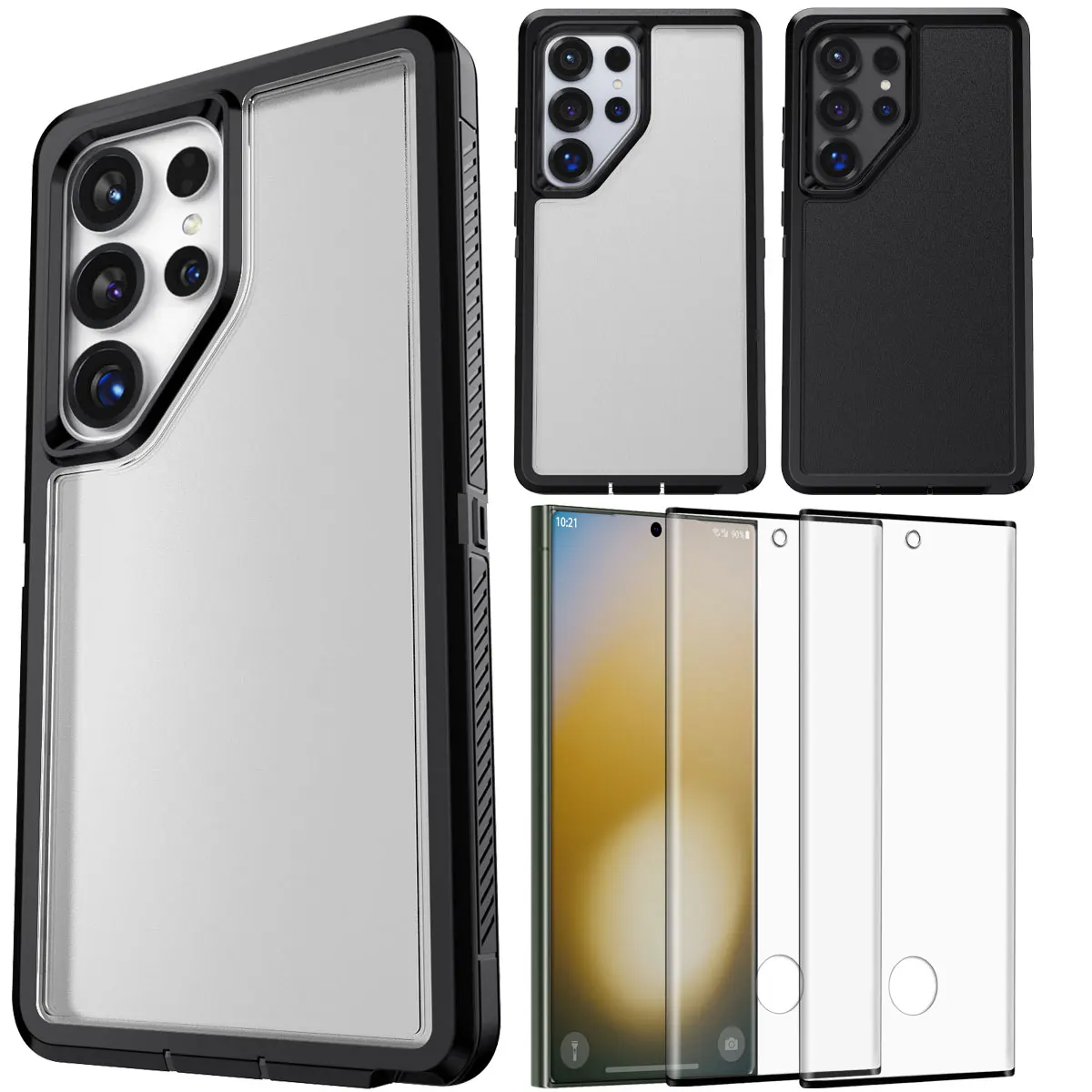 Для Samsung Galaxy S23 Ultra 5G двухслойный противоударный тонкий чехол и 2 шт., защитные пленки из закаленного стекла с полным покрытием
Для Samsung Galaxy S23 Ultra 5G двухслойный противоударный тонкий чехол и 2 шт., защитные пленки из закаленного стекла с полным покрытием