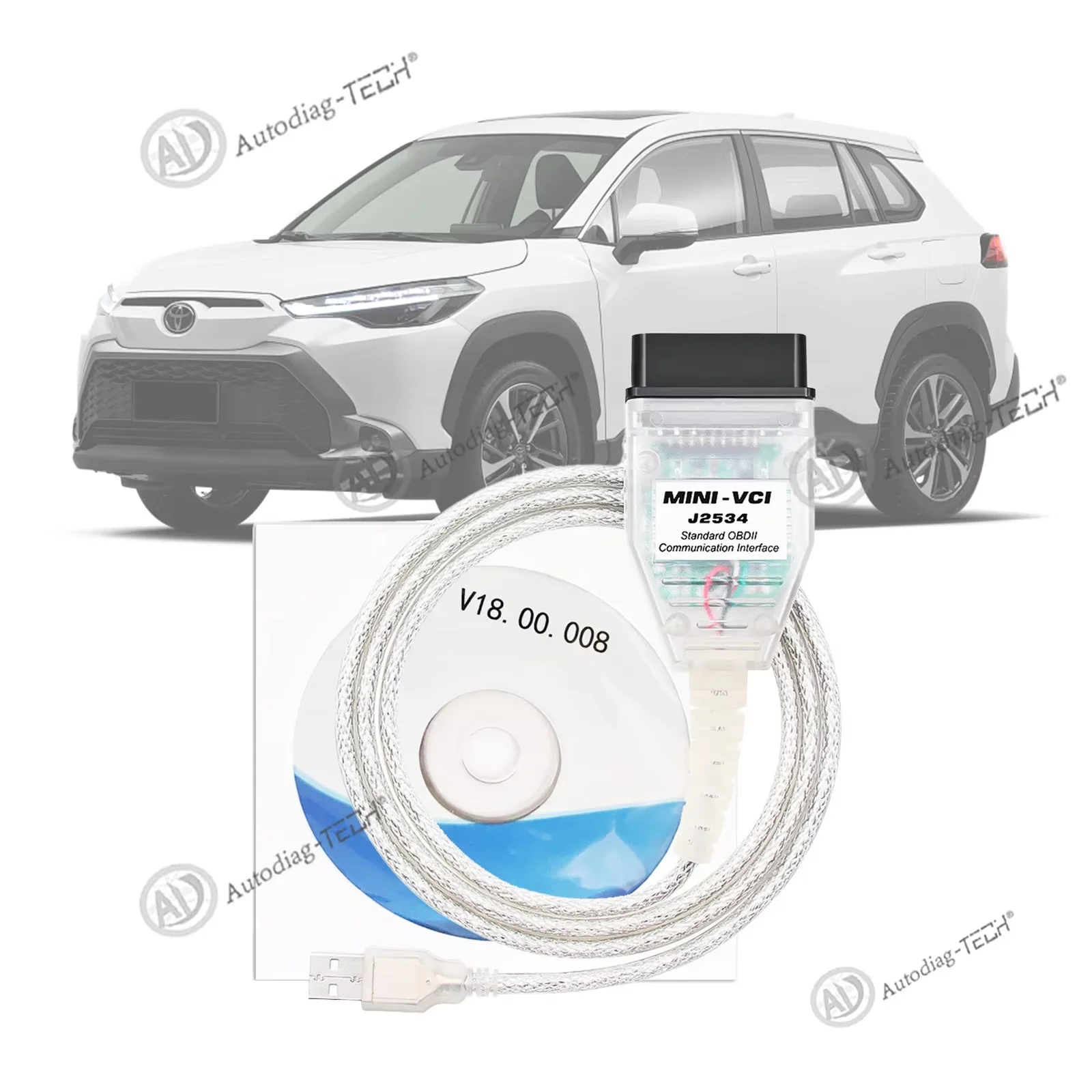 V18.00.008 Mini Vci J2534 For Toyota OBD2 Car Diagnostic Cable FTDI Chip TIS Techstream MINI-VCI OBD2 Auto Scanne Tools
V18.00.008 Mini Vci J2534 For Toyota OBD2 Car Diagnostic Cable FTDI Chip TIS Techstream MINI-VCI OBD2 Auto Scanne Tools