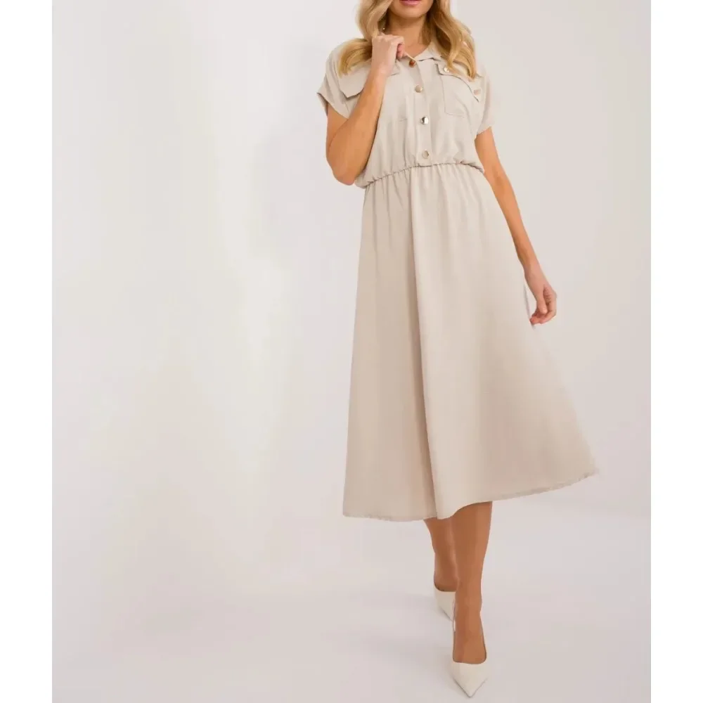 Women's New Spring/Summer Fashionable Temperament Casual Button Decoration Solid Color Dress for Women
Women's New Spring/Summer Fashionable Temperament Casual Button Decoration Solid Color Dress for Women