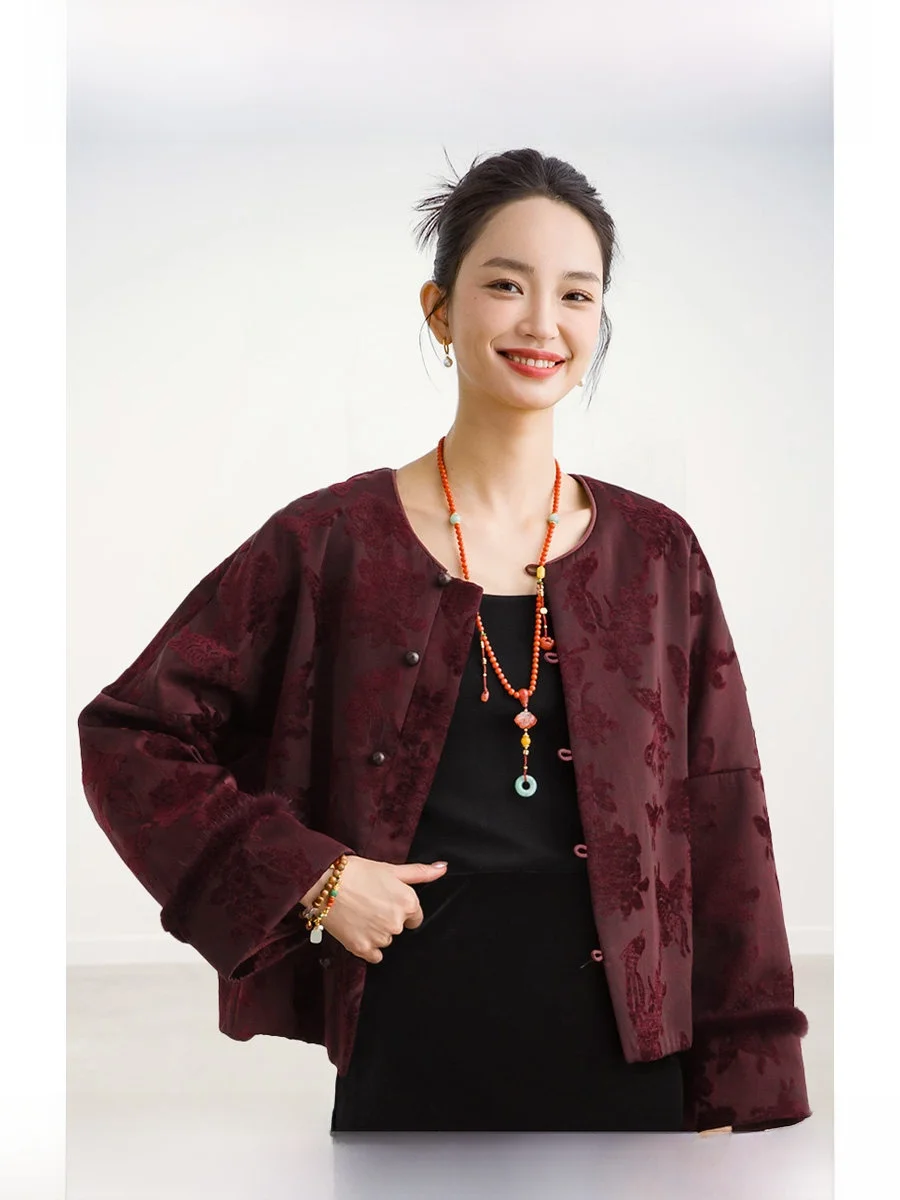 ROCO New Chinese Sle National Trend Thiened round Ne Buttoned Cotton Blend Satin Jaet Floral Embroidery Decorative Bu...
ROCO New Chinese Sle National Trend Thiened round Ne Buttoned Cotton Blend Satin Jaet Floral Embroidery Decorative Bu...