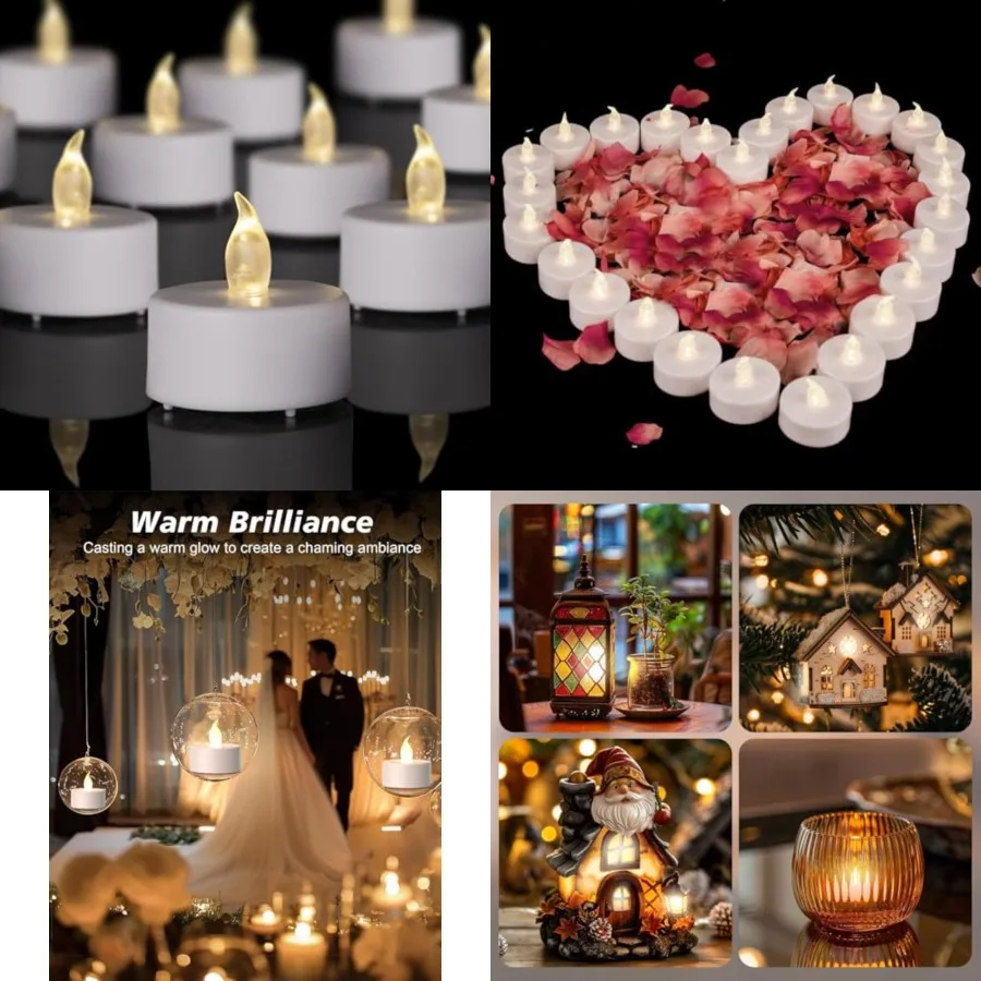 LED Tea Lights Candles- 200Pack Flameless Candles Realistic and Bright Flickering Long Lasting 200Hours for Holiday Celebration
LED Tea Lights Candles- 200Pack Flameless Candles Realistic and Bright Flickering Long Lasting 200Hours for Holiday Celebration