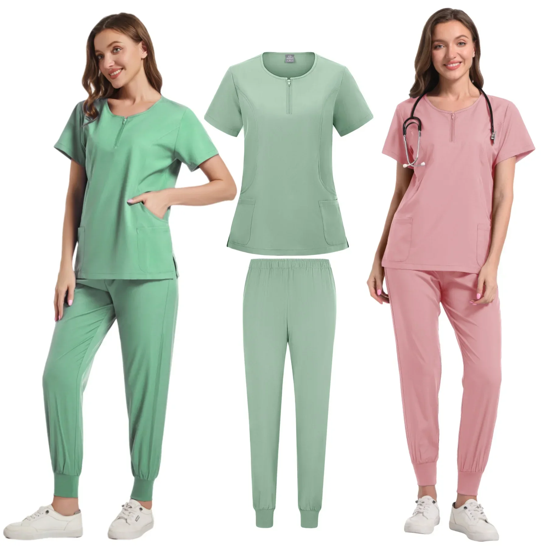 High quality dental clinic uniform suitable for men and women, round neck zipper, hospital scrub set, nursing product medical
High quality dental clinic uniform suitable for men and women, round neck zipper, hospital scrub set, nursing product medical
