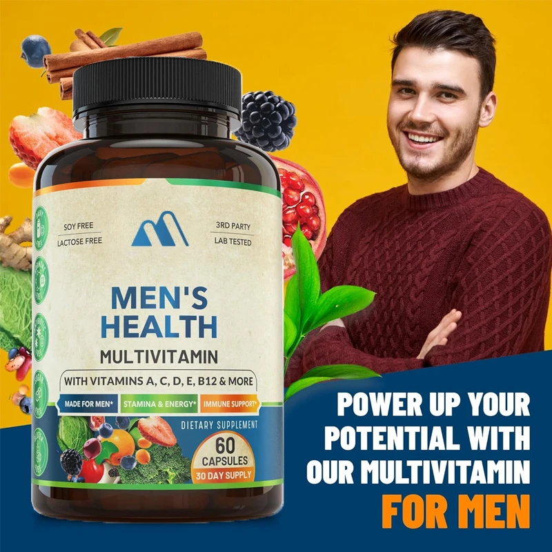 Men's Daily Multi Vitamin And Multi Mineral Supplements Are Used For Energy, , Endurance, And Performance.
Men's Daily Multi Vitamin And Multi Mineral Supplements Are Used For Energy, , Endurance, And Performance.