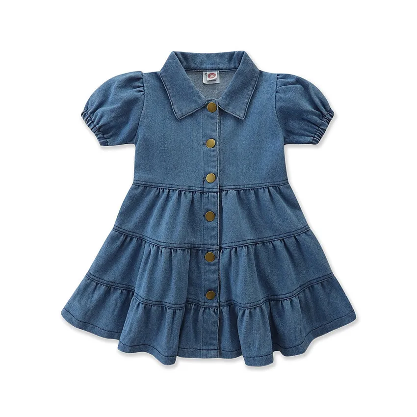 Summer Baby Princess Dress Little Girls Clothing Korean Fashion Denim Short Sleeve Toddler Dresses Boutique Kids Clothes BC2169
Summer Baby Princess Dress Little Girls Clothing Korean Fashion Denim Short Sleeve Toddler Dresses Boutique Kids Clothes BC2169