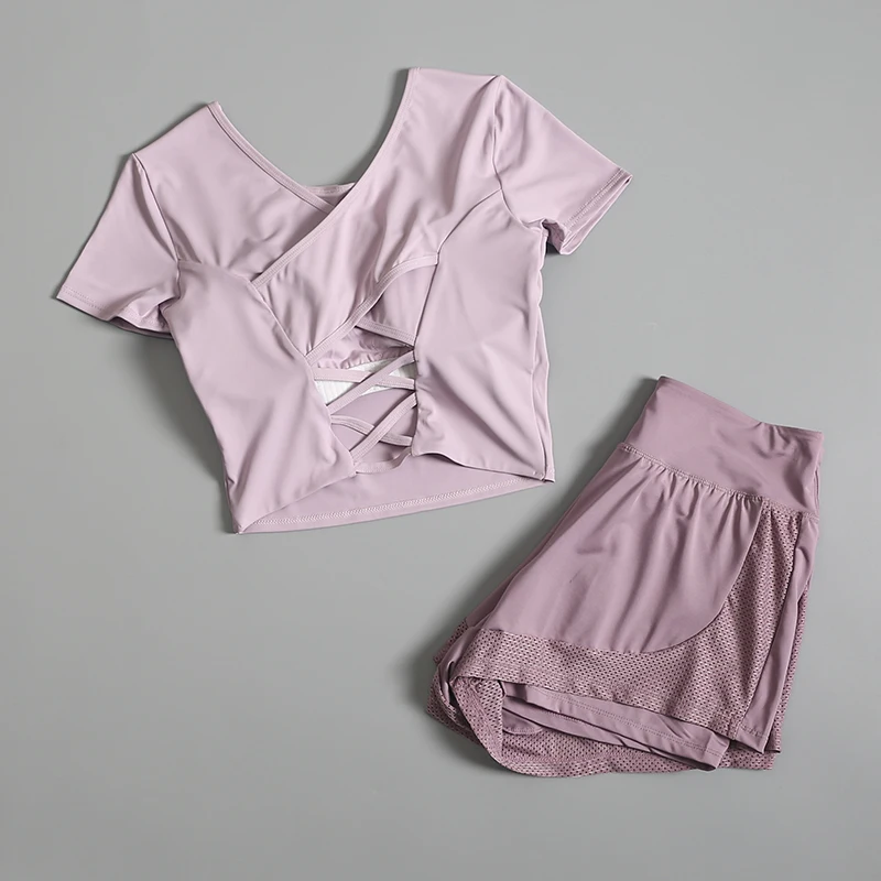 Fitness short-sleeved women slim sexy beautiful back tight fast dry spring and summer professional morning jogging exercise
Fitness short-sleeved women slim sexy beautiful back tight fast dry spring and summer professional morning jogging exercise