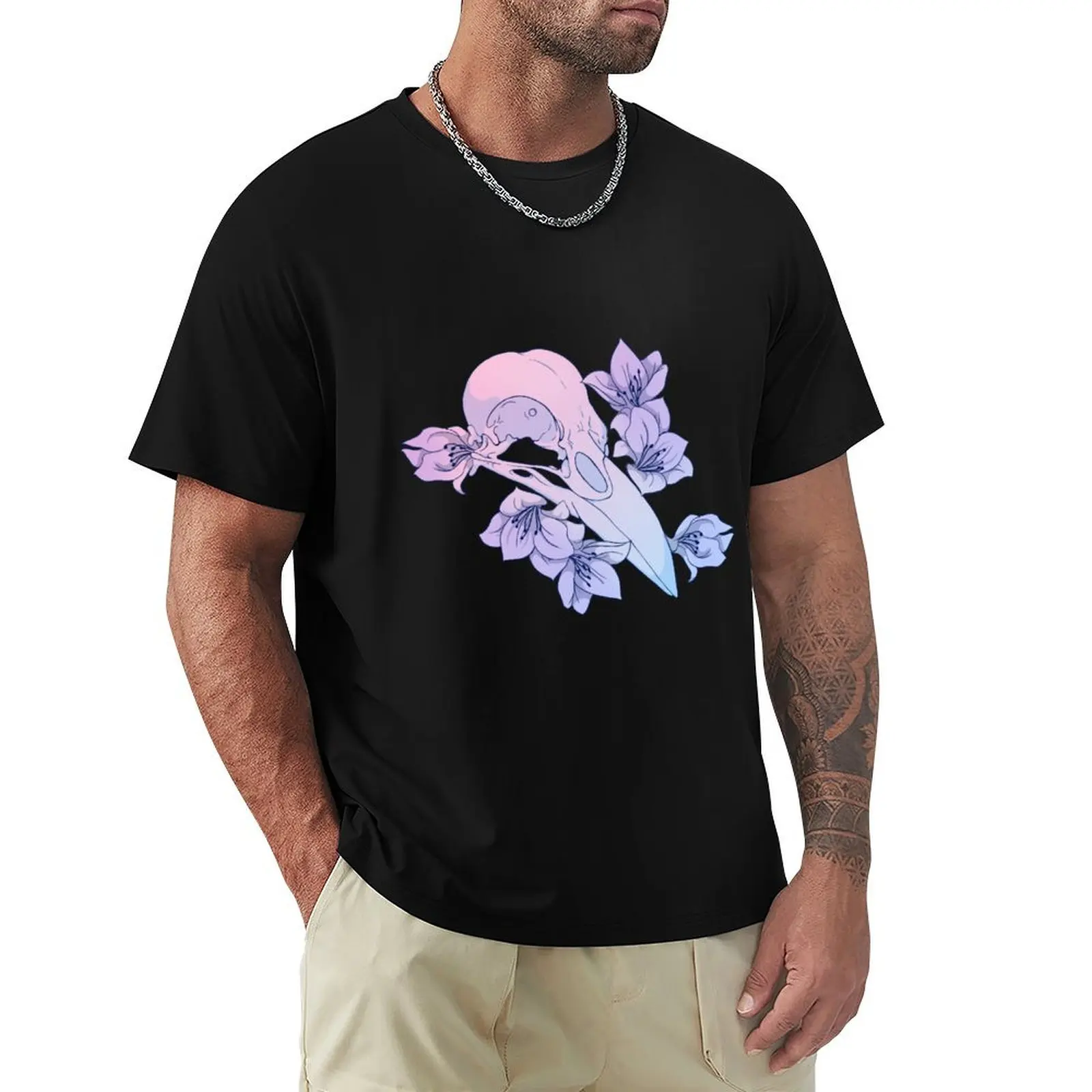 Crow Skull and Lilies T-Shirt Water Resistant Casual T-Shirt
Crow Skull and Lilies T-Shirt Water Resistant Casual T-Shirt