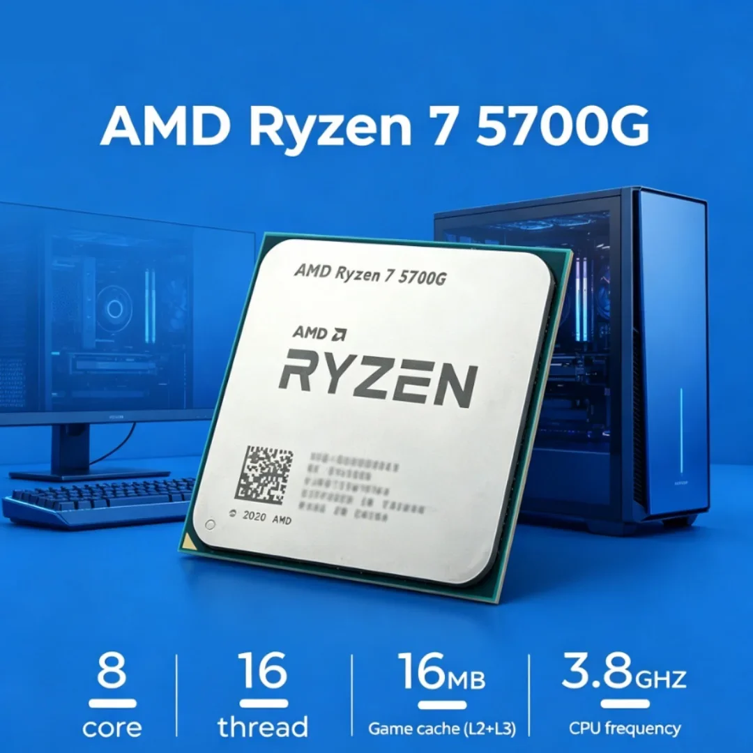 AMD Ryzen 7 5700G R7 5700G Budget Pick Desktop Gaming 100% Brand New CPU Socket AM4 4.6GHz 8-Core 16-Thread 16MB L3 Cache
AMD Ryzen 7 5700G R7 5700G Budget Pick Desktop Gaming 100% Brand New CPU Socket AM4 4.6GHz 8-Core 16-Thread 16MB L3 Cache