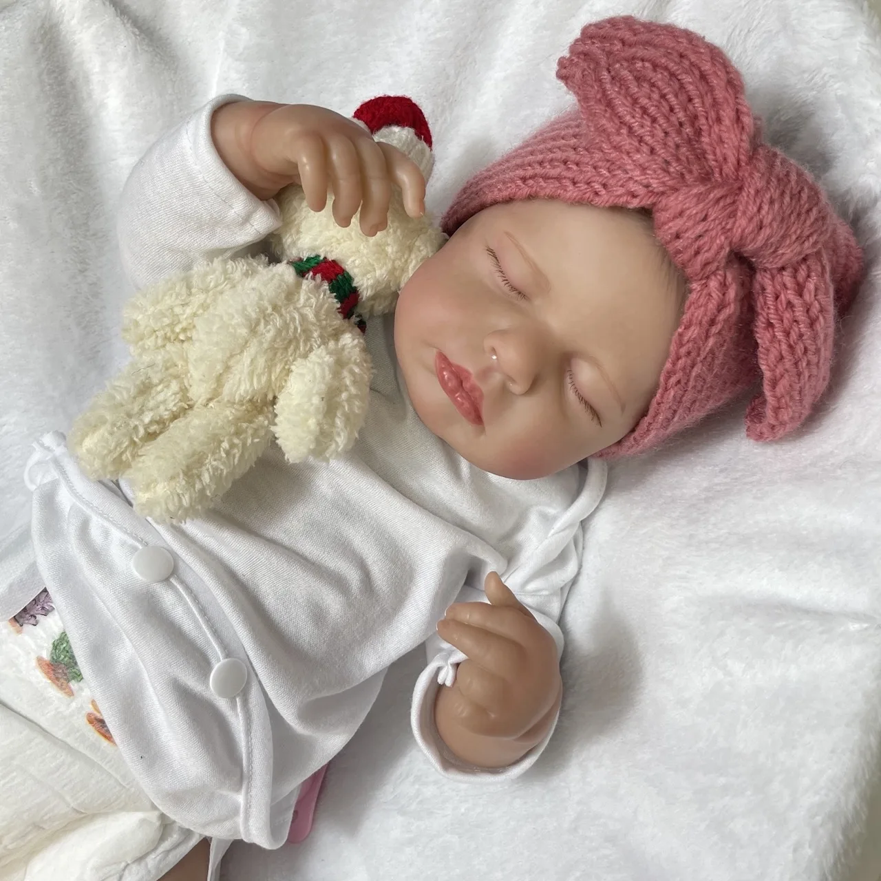 50CM Finished Reborn Baby Doll LouLou Sleeping Lifelike Newborn 3D Skin Handmade Toy Figure Birthday Gift For Girls lol
50CM Finished Reborn Baby Doll LouLou Sleeping Lifelike Newborn 3D Skin Handmade Toy Figure Birthday Gift For Girls lol