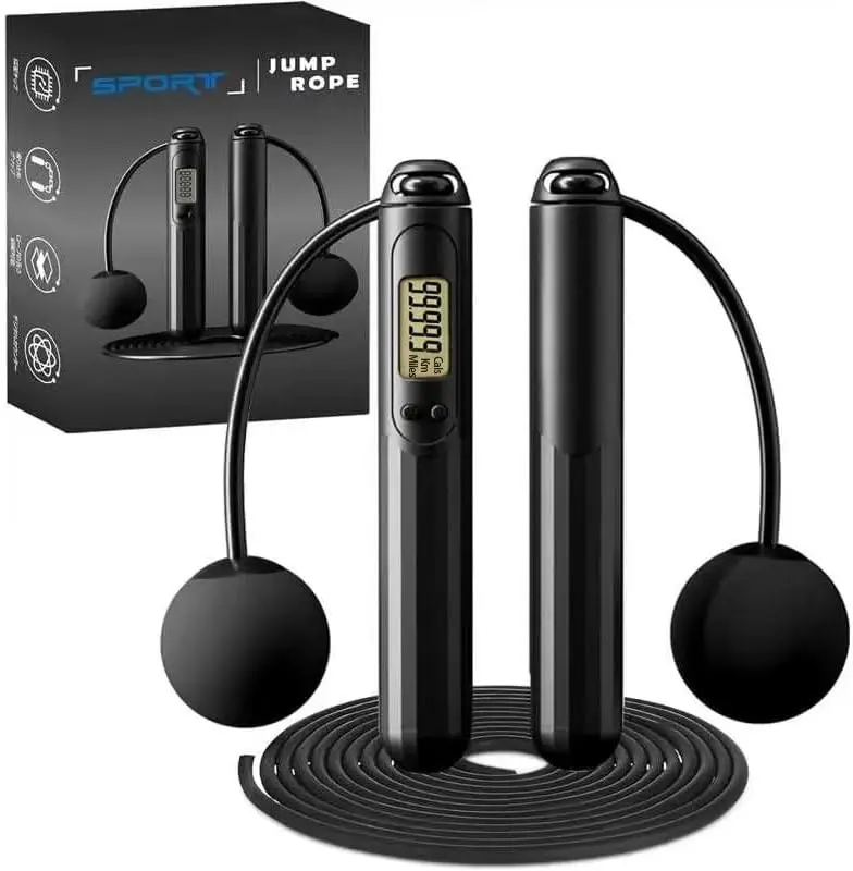 2-in-1 Weighted Jump Rope with LCD Display, Adjustable Length for Calorie Tracking - Ideal for Home Fitness Workouts
2-in-1 Weighted Jump Rope with LCD Display, Adjustable Length for Calorie Tracking - Ideal for Home Fitness Workouts