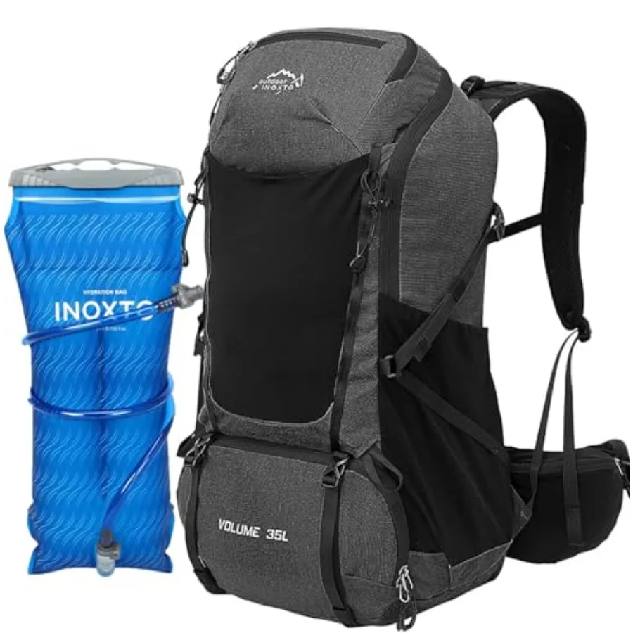 INOXTO 35L Hiking Backpack with 3Lwater bladder, Camping Backpack with Waterproof Rain Cover for Men, Outdoor Sport Travel Dayp
INOXTO 35L Hiking Backpack with 3Lwater bladder, Camping Backpack with Waterproof Rain Cover for Men, Outdoor Sport Travel Dayp