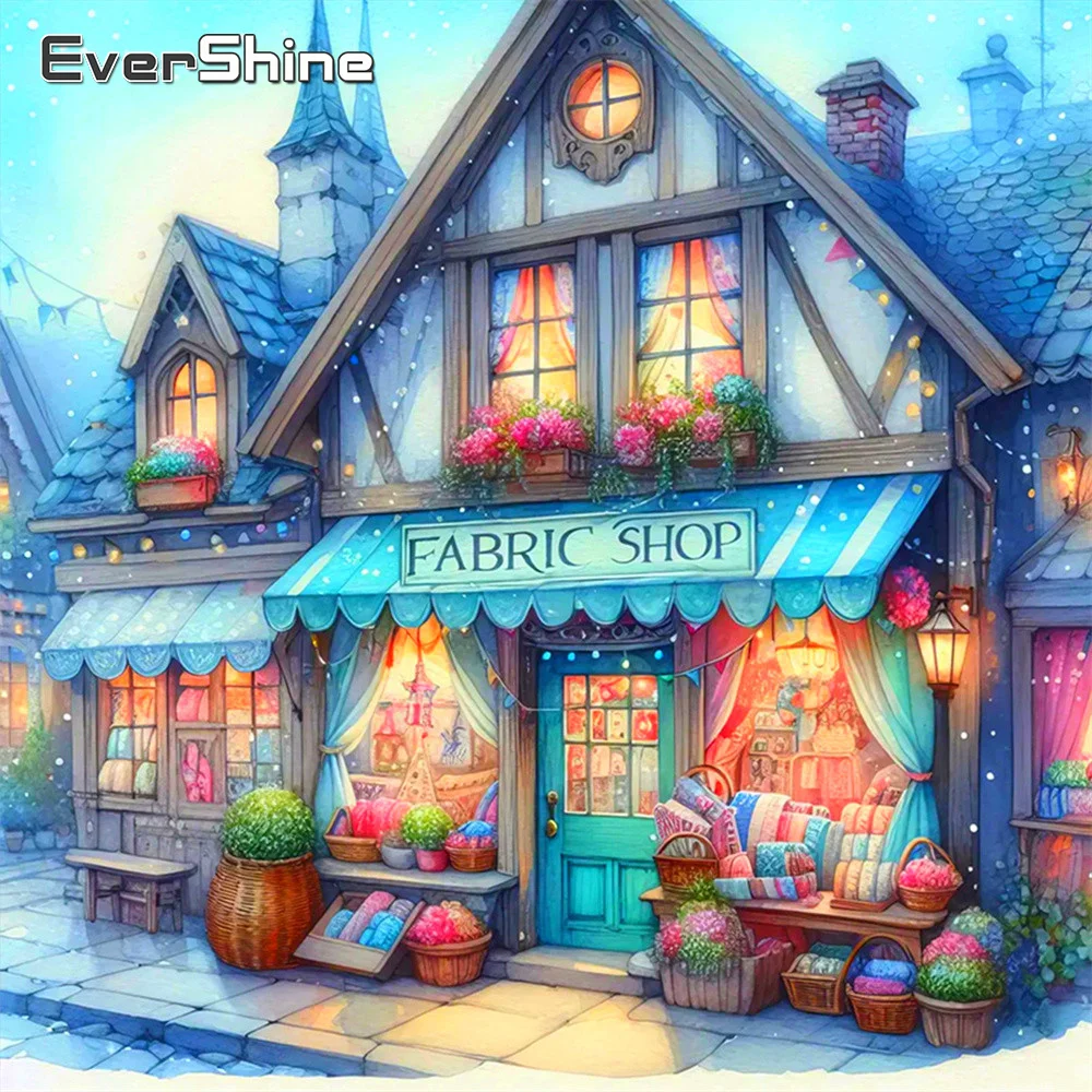 EverShine DIY Diamond Mosaic Fabric Shop Picture Rhinestones Embroidery House Diamond Painting Street Needlework Handmade Hobby
EverShine DIY Diamond Mosaic Fabric Shop Picture Rhinestones Embroidery House Diamond Painting Street Needlework Handmade Hobby