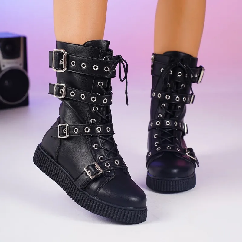 Women Boots Cosplay Mid-calf Boots High Platform Wedges 2025 New Designer Gothic Shoes for Women Comfy Ботинки Женские
Women Boots Cosplay Mid-calf Boots High Platform Wedges 2025 New Designer Gothic Shoes for Women Comfy Ботинки Женские