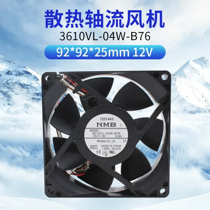 NMB 3610VL-04W-B76 12V 9225 4-Wire PWM Speed Regulation 9CM Waterproof Cooling Fan for Electronic Equipment
NMB 3610VL-04W-B76 12V 9225 4-Wire PWM Speed Regulation 9CM Waterproof Cooling Fan for Electronic Equipment
