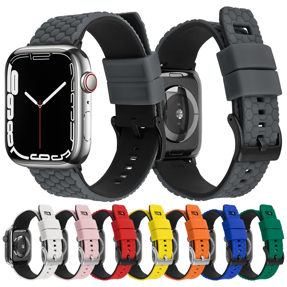 Band For Apple Watch 45mm 44mm 41mm 40mm 42mm 38mm Bracelet For iWatch Series 7 6 SE 5 4 3 Silicone Strap Man Woman Watchband
Band For Apple Watch 45mm 44mm 41mm 40mm 42mm 38mm Bracelet For iWatch Series 7 6 SE 5 4 3 Silicone Strap Man Woman Watchband