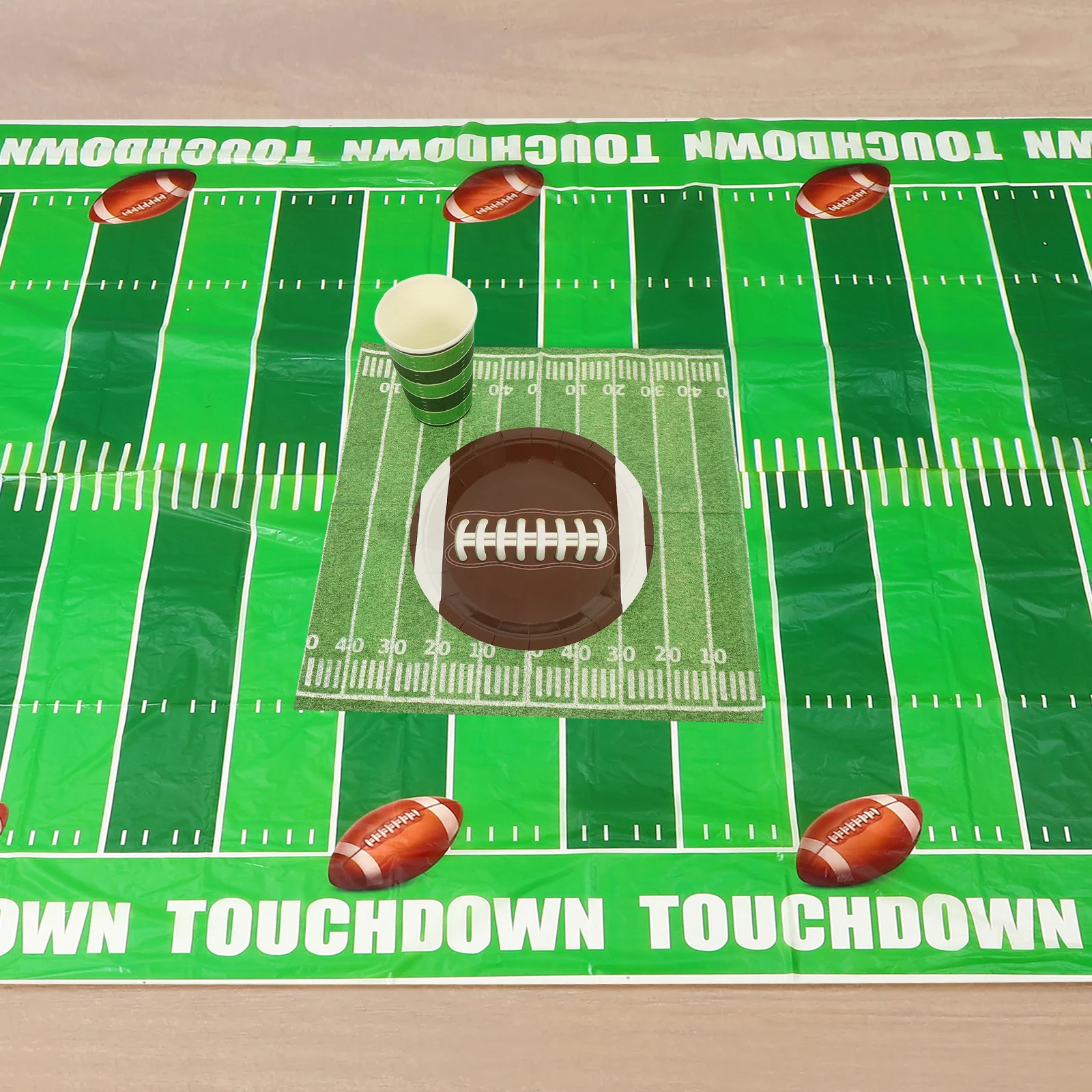 1Set Rugby Paper Tableware Disposable Party Supplies Football Theme Paper Plates Napkins Cutlery for Birthday Barbecue Event
1Set Rugby Paper Tableware Disposable Party Supplies Football Theme Paper Plates Napkins Cutlery for Birthday Barbecue Event