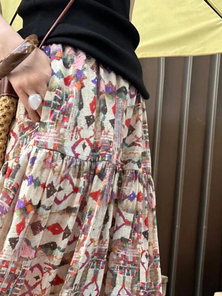 High Waist n Print Asymmetrical Hem Skirt Maxi Length A-Line Summer Casual Wear Floral Patterned Vaion Ready
High Waist n Print Asymmetrical Hem Skirt Maxi Length A-Line Summer Casual Wear Floral Patterned Vaion Ready