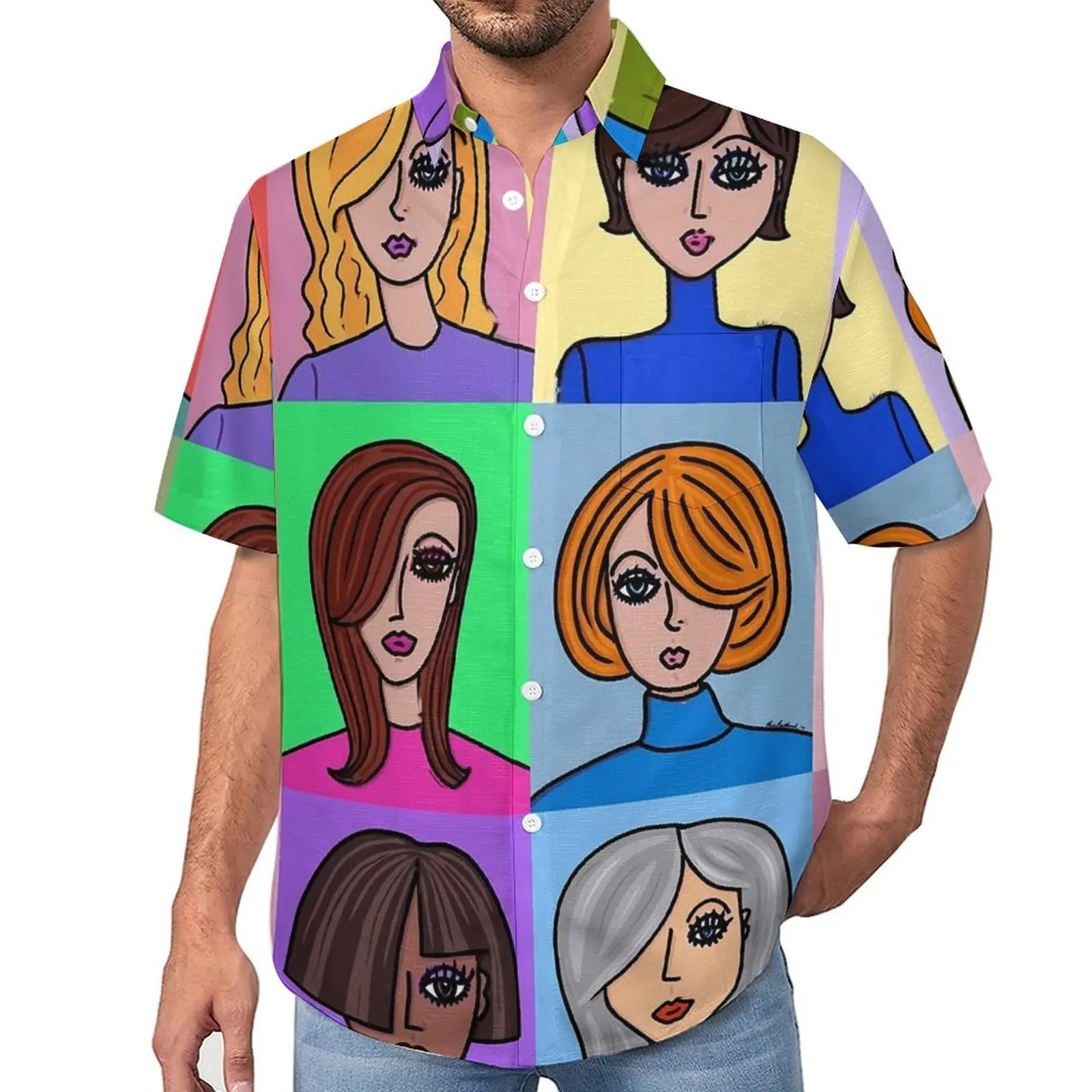 Character Women Loose Shirt Men Beach Faces of Women Casual Shirts Hawaiian Graphic Short-Sleeve Fashion Oversized Blouses
Character Women Loose Shirt Men Beach Faces of Women Casual Shirts Hawaiian Graphic Short-Sleeve Fashion Oversized Blouses