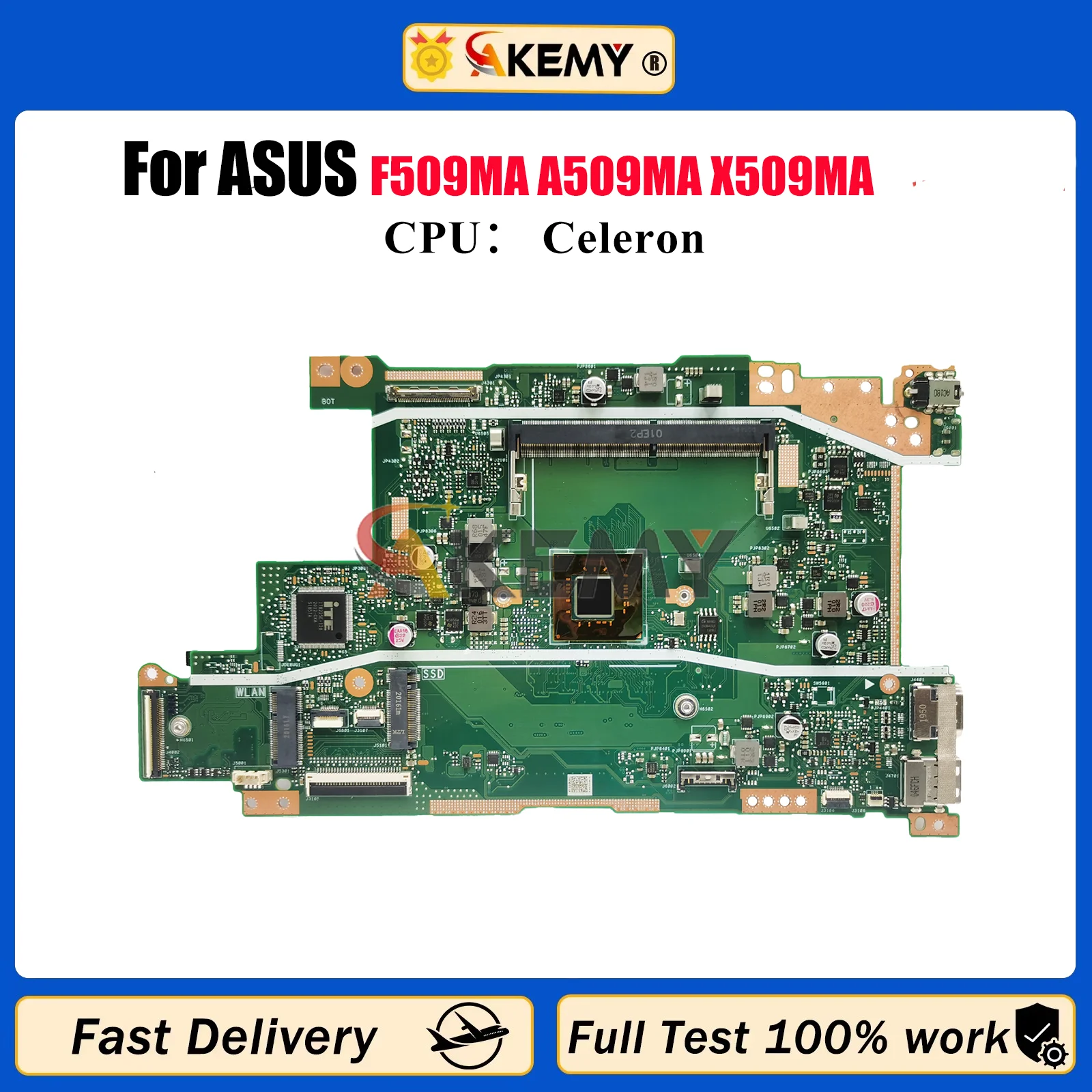 X509MA Laptop Motherboard For ASUS VivoBook X509M F409MA F509MA A409MA A509MA X509MA Mainboard W/ Celeron CPU tests OK fast ship 
X509MA Laptop Motherboard For ASUS VivoBook X509M F409MA F509MA A409MA A509MA X509MA Mainboard W/ Celeron CPU tests OK fast ship