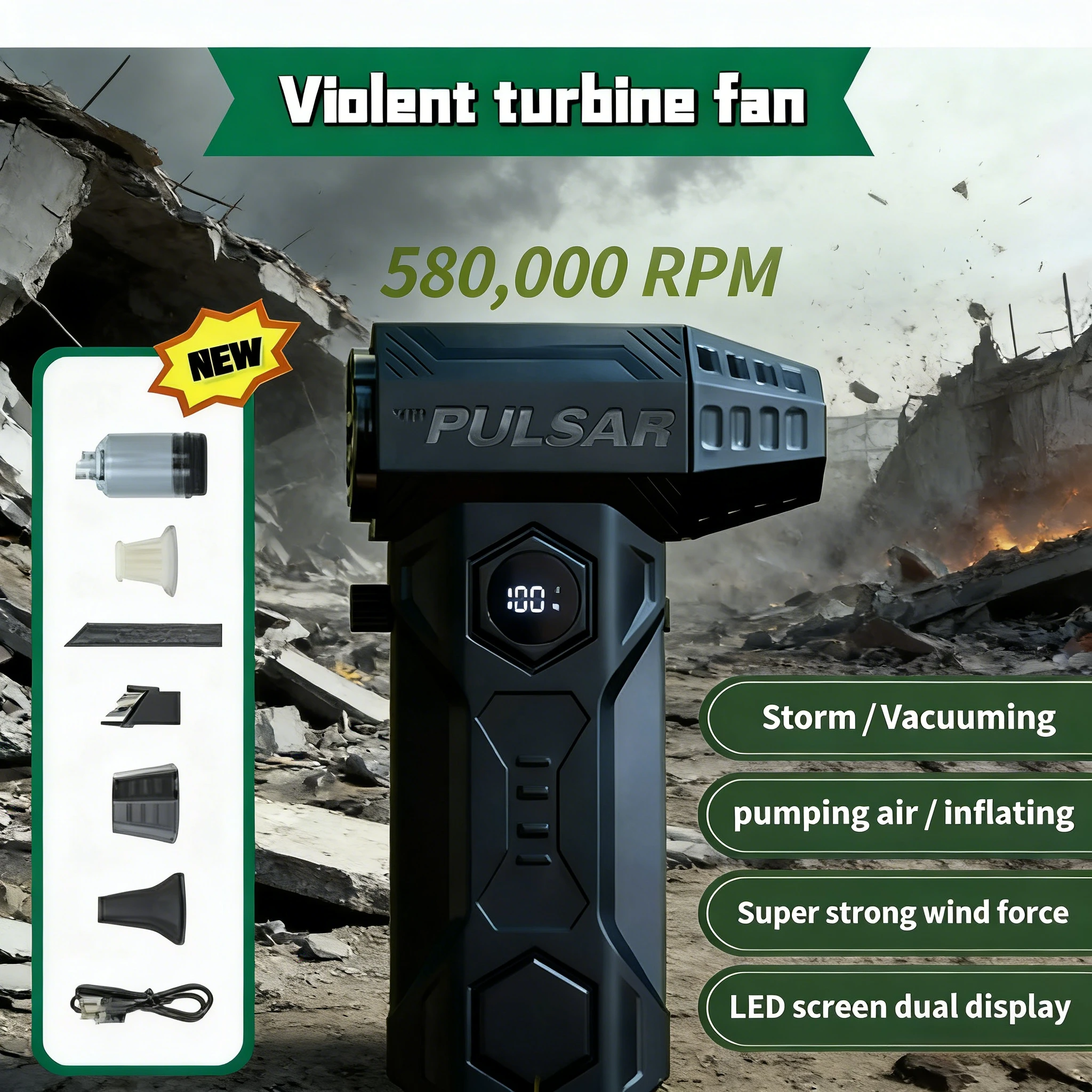 ⚡ X11 580000RPM 75m/s Brushless Blower | 10000mAh Turbo Jet Air Duster
⚡ X11 580000RPM 75m/s Brushless Blower | 10000mAh Turbo Jet Air Duster