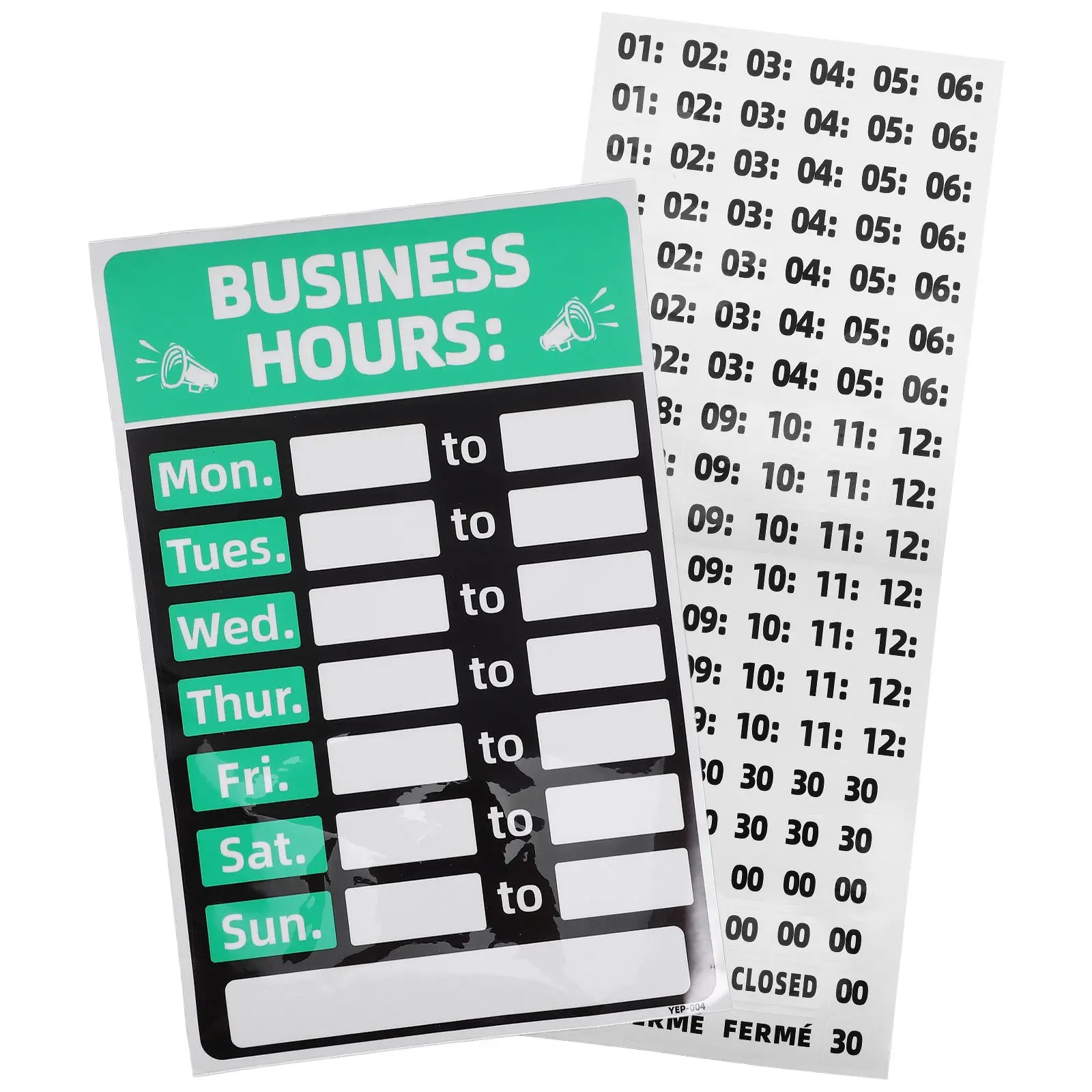 1 set Rewritable Business Signs Customizable Office Hours Strong Adhesive Suitable for Shop Door Bathroom Clear Display
1 set Rewritable Business Signs Customizable Office Hours Strong Adhesive Suitable for Shop Door Bathroom Clear Display