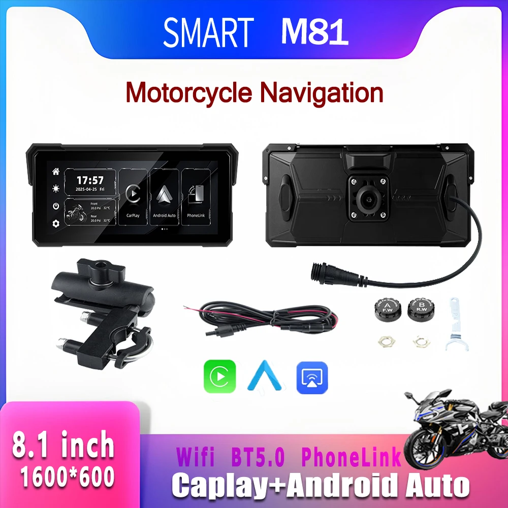 SMART M81 8.1 Inch Touch Screen Linux Allwinner F133 5G WiFi BT5.0 IP67 Wireless CarPlay Android Auto Motorcycle
SMART M81 8.1 Inch Touch Screen Linux Allwinner F133 5G WiFi BT5.0 IP67 Wireless CarPlay Android Auto Motorcycle