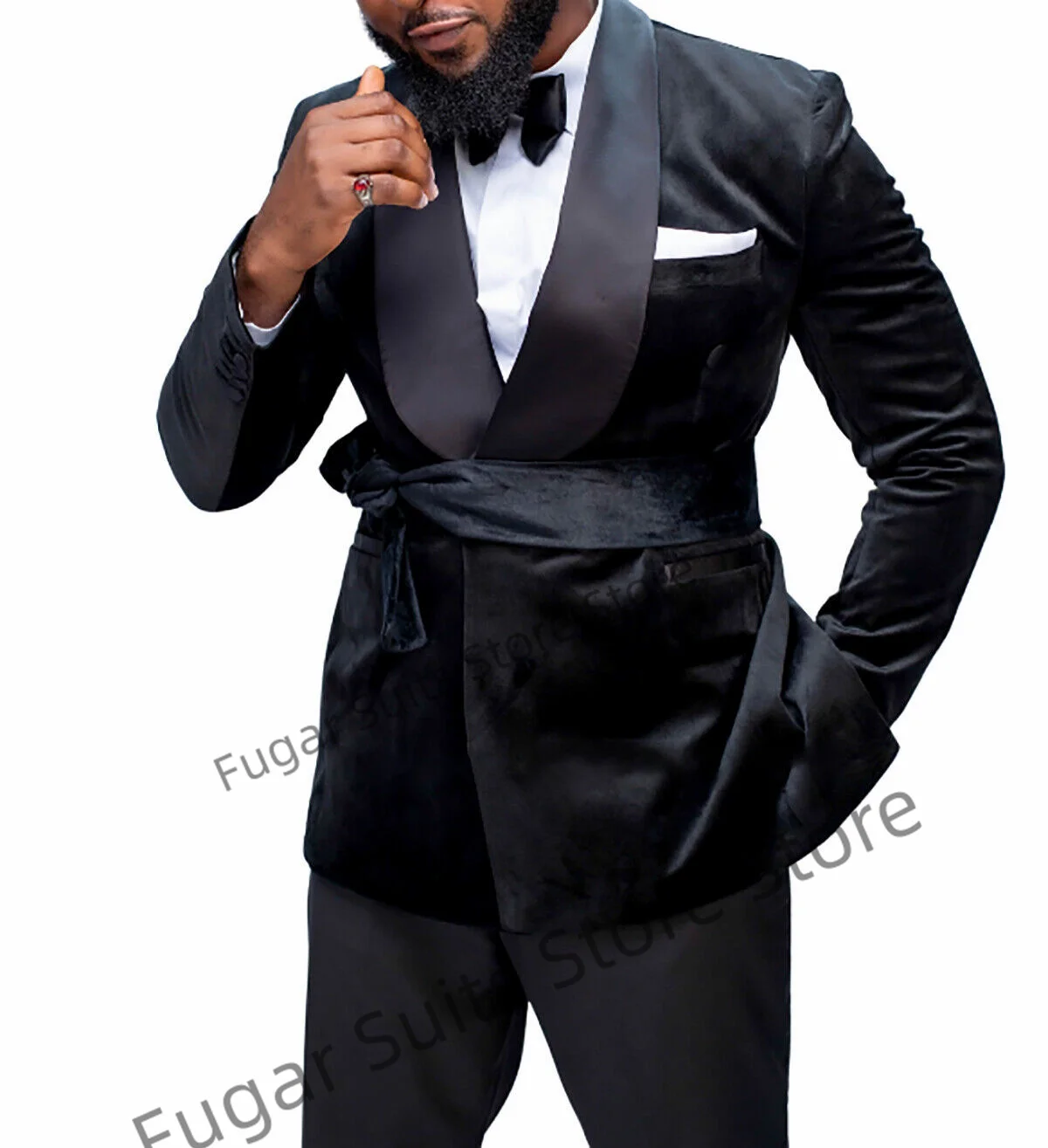 Velvet Luxuly Suits For Men Slim Fit Shawl Lapel Groom Wedding Tuxedos 2 Pieces Sets(Black Jacket+Vest+Pants+Belt) Costume Homme
Velvet Luxuly Suits For Men Slim Fit Shawl Lapel Groom Wedding Tuxedos 2 Pieces Sets(Black Jacket+Vest+Pants+Belt) Costume Homme