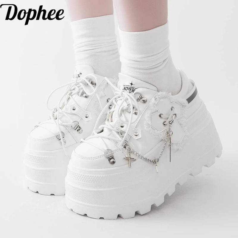 Dophee Original Hot Chick Subculture Platform Shoes Metal Chain Cross Punk Round Toe Women Pumps Lolita Elevator Shoes Students
Dophee Original Hot Chick Subculture Platform Shoes Metal Chain Cross Punk Round Toe Women Pumps Lolita Elevator Shoes Students