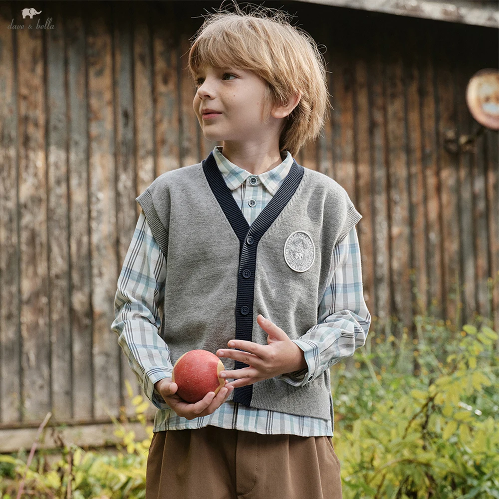 Dave Bella Children Sweater Vest Boys Autumn Spring Sleeveless Knitted Cardigan Tops Cotton Outerwear Kids Clothes DK1260744
Dave Bella Children Sweater Vest Boys Autumn Spring Sleeveless Knitted Cardigan Tops Cotton Outerwear Kids Clothes DK1260744