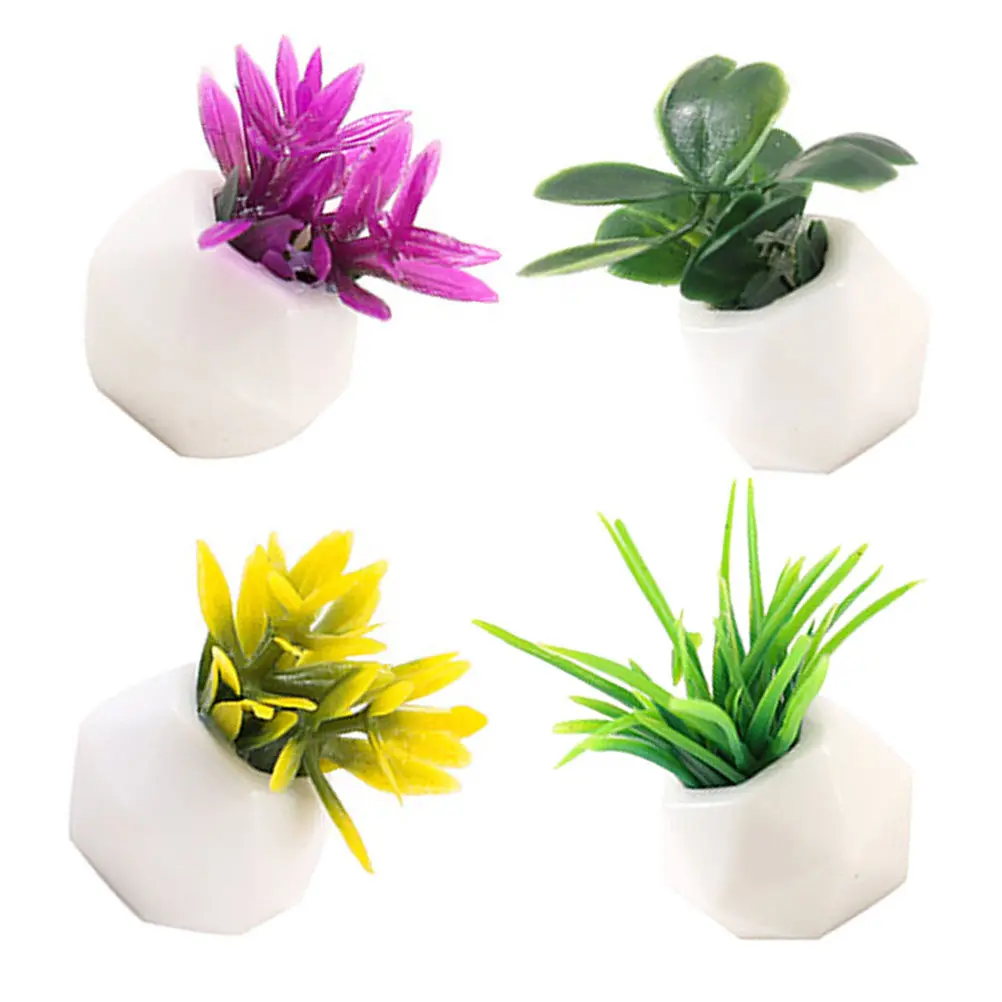 4Pcs Miniature Potted Plant Bright Color Mini Bonsai Ornament Lifelike Mini House Garden Landscape Decor Desktop Accessories
4Pcs Miniature Potted Plant Bright Color Mini Bonsai Ornament Lifelike Mini House Garden Landscape Decor Desktop Accessories