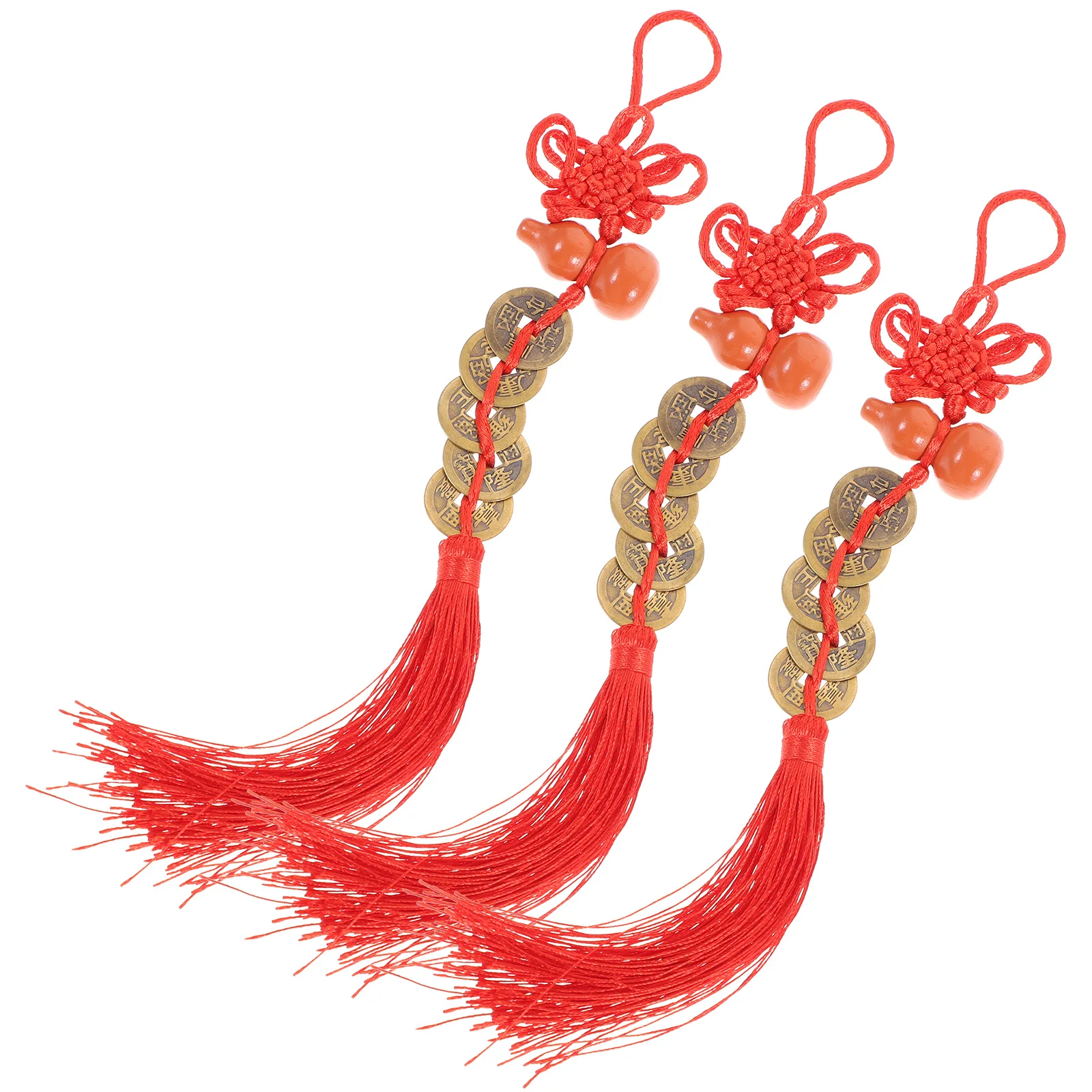 3pcs Gourd Pendant Chinese Style Decor Polyester Copper Car Apparel Festive Tassel Ornaments
3pcs Gourd Pendant Chinese Style Decor Polyester Copper Car Apparel Festive Tassel Ornaments
