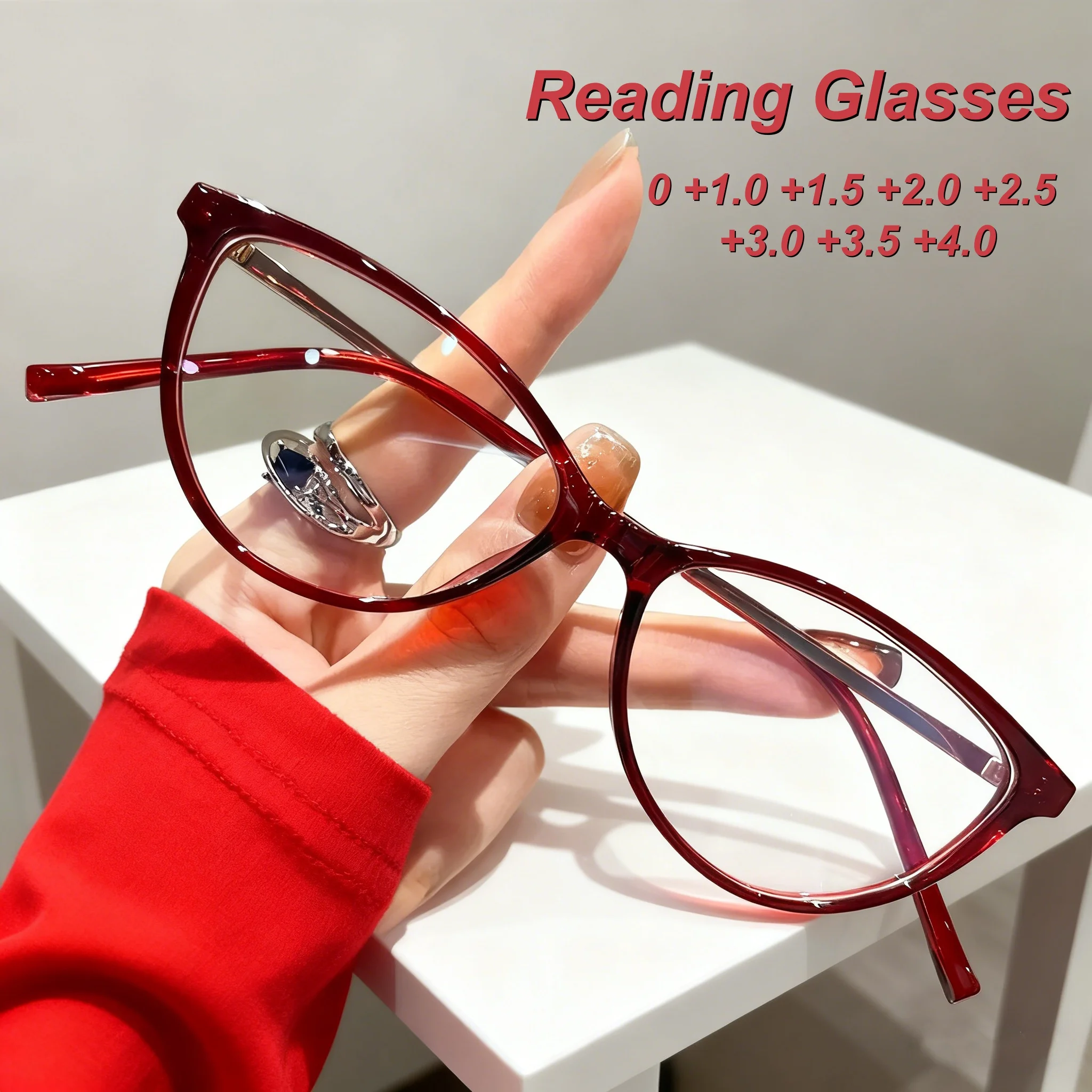 Retro HD Simple Luxury Personalized Cat Eye Women's Reading Glasses Ultra Light Neutral High Quality Anti Blue Light Glasses
Retro HD Simple Luxury Personalized Cat Eye Women's Reading Glasses Ultra Light Neutral High Quality Anti Blue Light Glasses