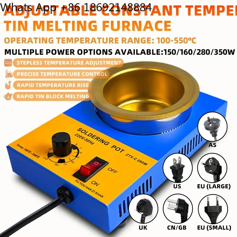 For Desktop Adjustable Lead-Free Titanium Plated Warm Soldering Tin Furnace 150W 350W Constant Temperature
For Desktop Adjustable Lead-Free Titanium Plated Warm Soldering Tin Furnace 150W 350W Constant Temperature