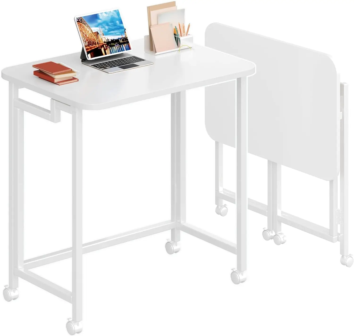 23.6"" Mobile Small Folding Desk, Simple Assembly Compact Computer Laptop Cart Desk, Mini Couch Table Study Writing Table For
23.6"" Mobile Small Folding Desk, Simple Assembly Compact Computer Laptop Cart Desk, Mini Couch Table Study Writing Table For