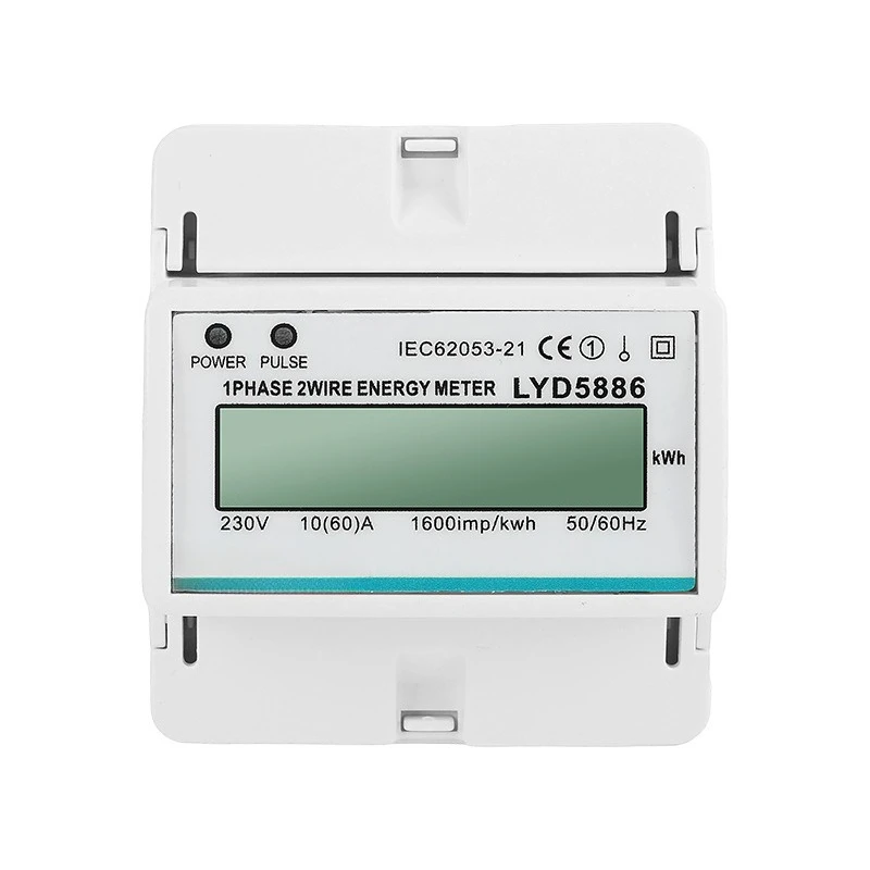 Single-phase liquid crystal display anti-theft electric guide rail electronic meter 220V smart meter
Single-phase liquid crystal display anti-theft electric guide rail electronic meter 220V smart meter