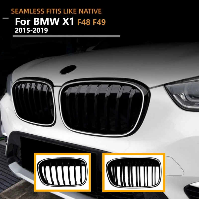 Glossy Black Grille Car Front Kidney Grill Grilles Racing Grills Single Line Grille Accessories For BMW X1 F48 F49 2015-2019
Glossy Black Grille Car Front Kidney Grill Grilles Racing Grills Single Line Grille Accessories For BMW X1 F48 F49 2015-2019