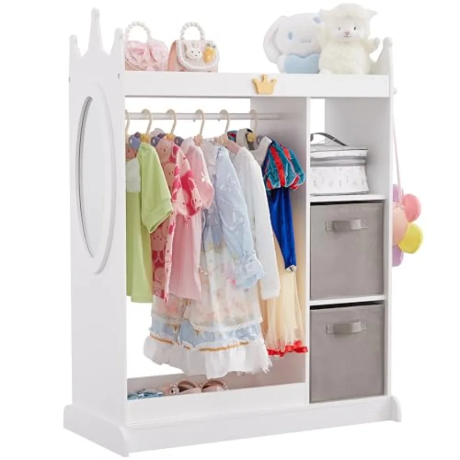 Органайзер для костюмов с зеркалом и штангой для подвешивания, 3 полки и 2 контейнера, шкаф-гардероб для детской комнаты и прихожей
Органайзер для костюмов с зеркалом и штангой для подвешивания, 3 полки и 2 контейнера, шкаф-гардероб для детской комнаты и прихожей