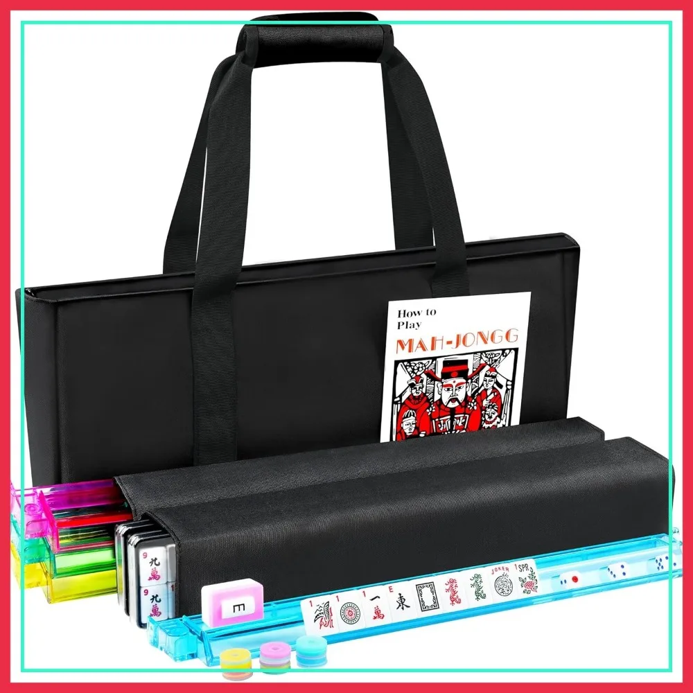 American Mahjong Set 166 Tiles with 4 Racks, Pushers & Fabric Bag
American Mahjong Set 166 Tiles with 4 Racks, Pushers & Fabric Bag