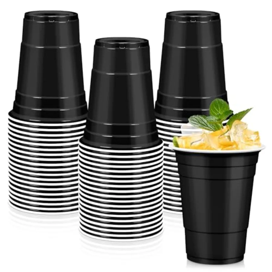 50 Black Plastic Cups, 16 oz Disposable Cups, Drinking Cups For Birthday Party, Graduation, Halloween
50 Black Plastic Cups, 16 oz Disposable Cups, Drinking Cups For Birthday Party, Graduation, Halloween
