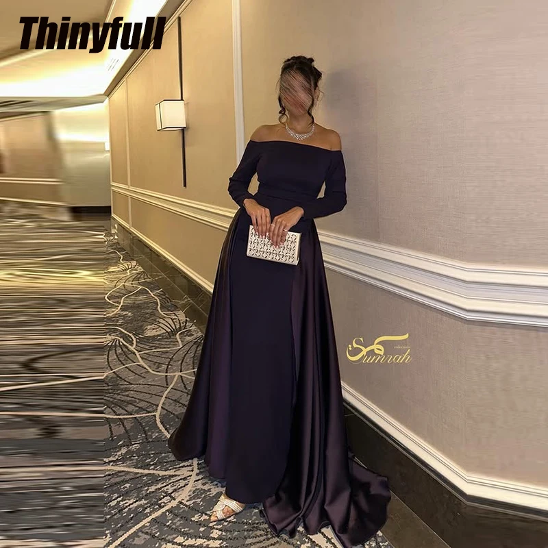 Thinyfull Mermaid Satin Arab Prom Dresses Off Shoulder Evening Gown Long Formal Occasion Dress robes de soirée Customized
Thinyfull Mermaid Satin Arab Prom Dresses Off Shoulder Evening Gown Long Formal Occasion Dress robes de soirée Customized