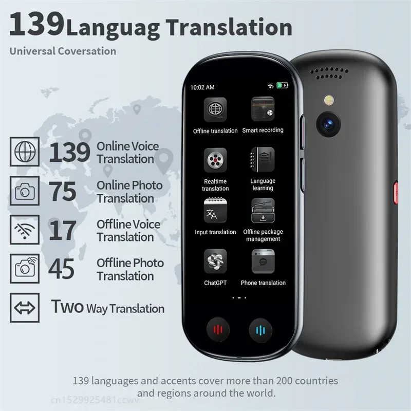 Z9 Portable Smart Voice Translator With 138 Languages Photograph&Recording Translate Offline Translator for Business Travel
Z9 Portable Smart Voice Translator With 138 Languages Photograph&Recording Translate Offline Translator for Business Travel